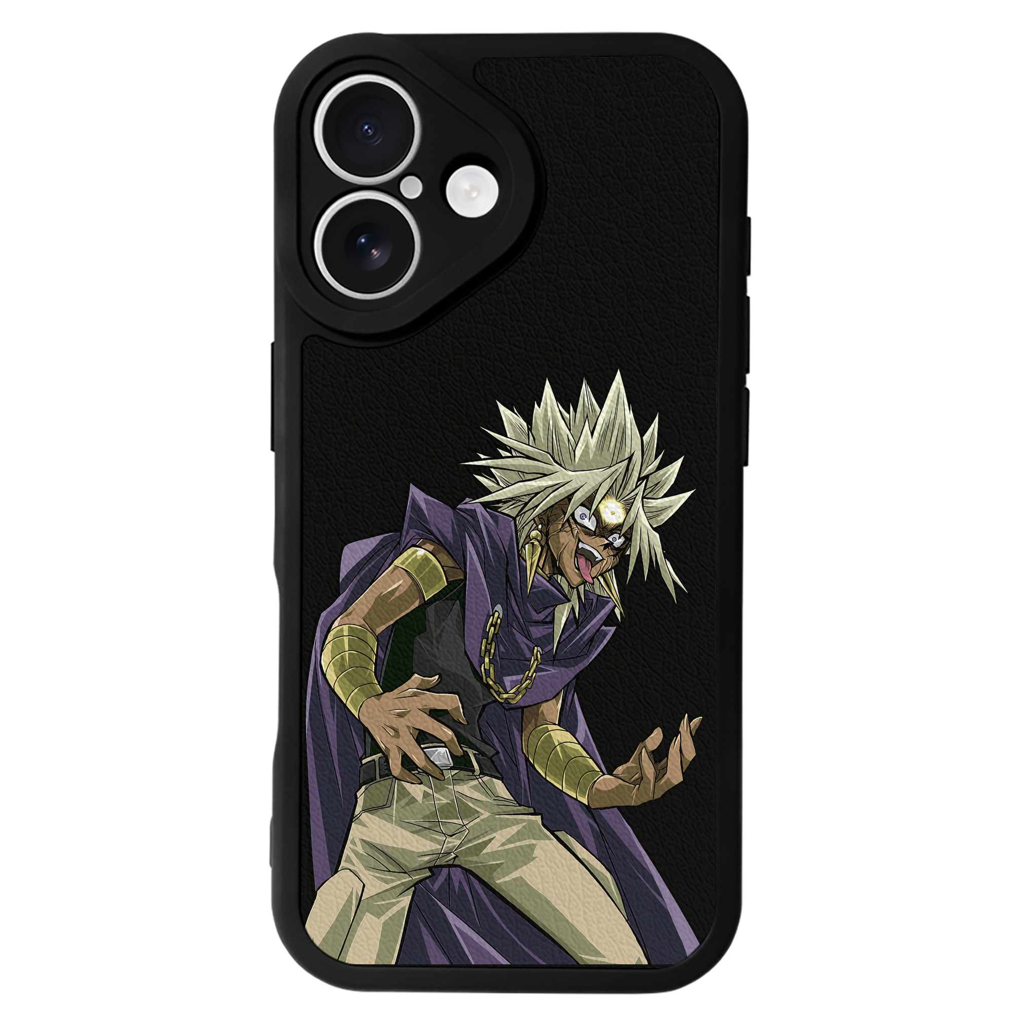 （画像用） 遊☆戯☆王 Yu-Gi-Oh! 【iPhone 16シリーズ対応】シリコンスマホケース（レザー調） 材質：シリコン